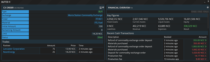 CXO and FIN for FF purchase